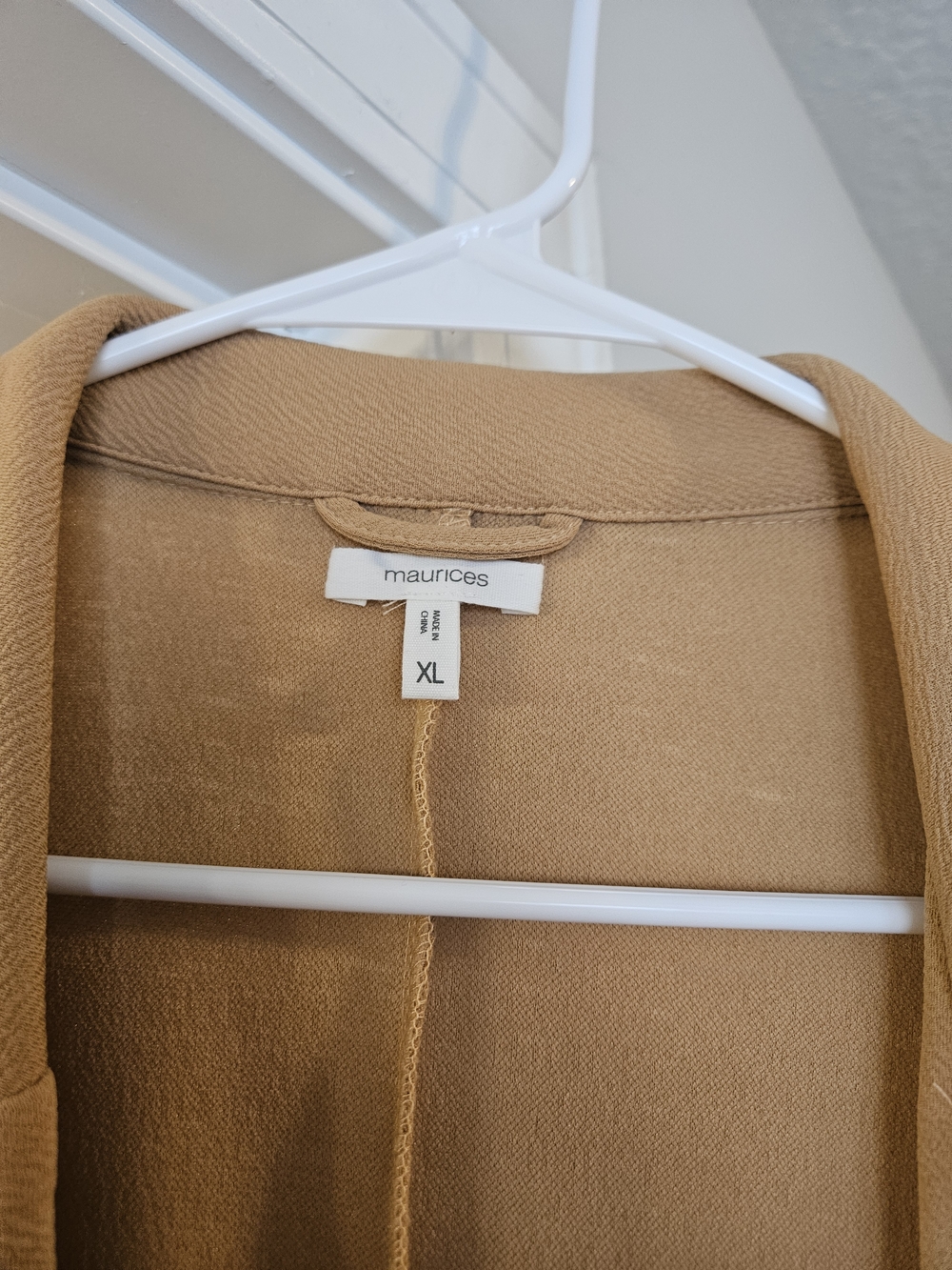 Women's Camel Open-Front Blazer Jacket - Picture 2 of 3